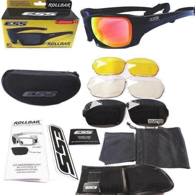 GAFAS/LENTES TACTICOS  ROLLBAR ESS 4 LUNAS INTERCAMBIABLES UV POLARIZADO AIRE LIBRE DEPORTE