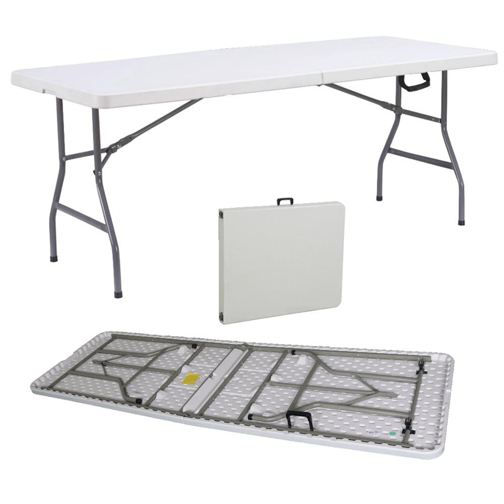 Mesa plegable 8 personas Jardín Comedor blanco Premiun Exterior Picnic Eventos