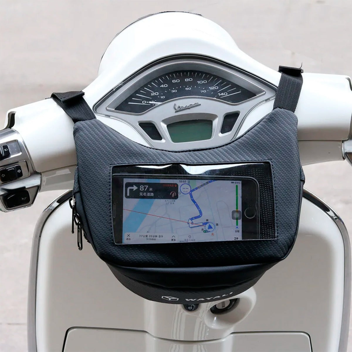 Canguro De Moto Wolf Con Pantalla Celular + Protector Impermeable Para Lluvia Invierno / Bicicleta