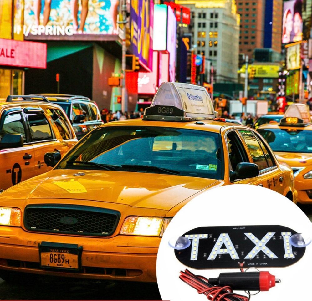 Luz roja taxi auto trabajo camineta carro