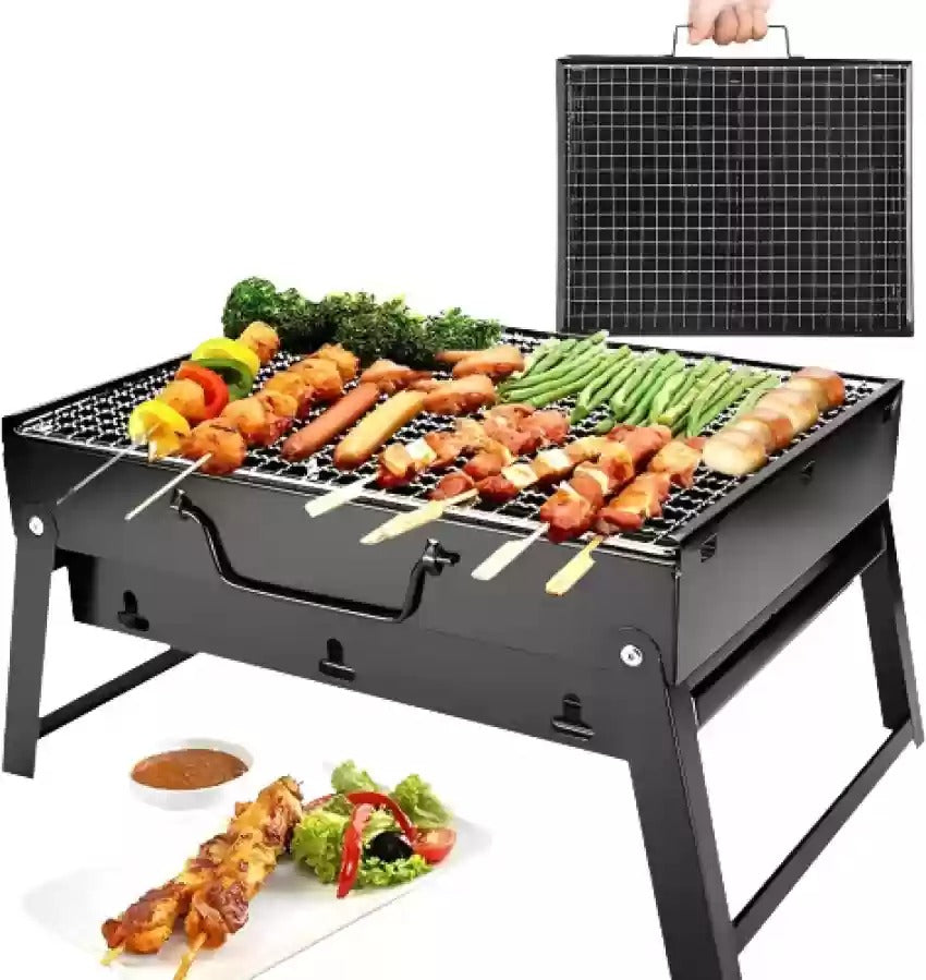 Parrilla barbecue plegable picnic portátil camping amigos familia jardín patio terraza viaje