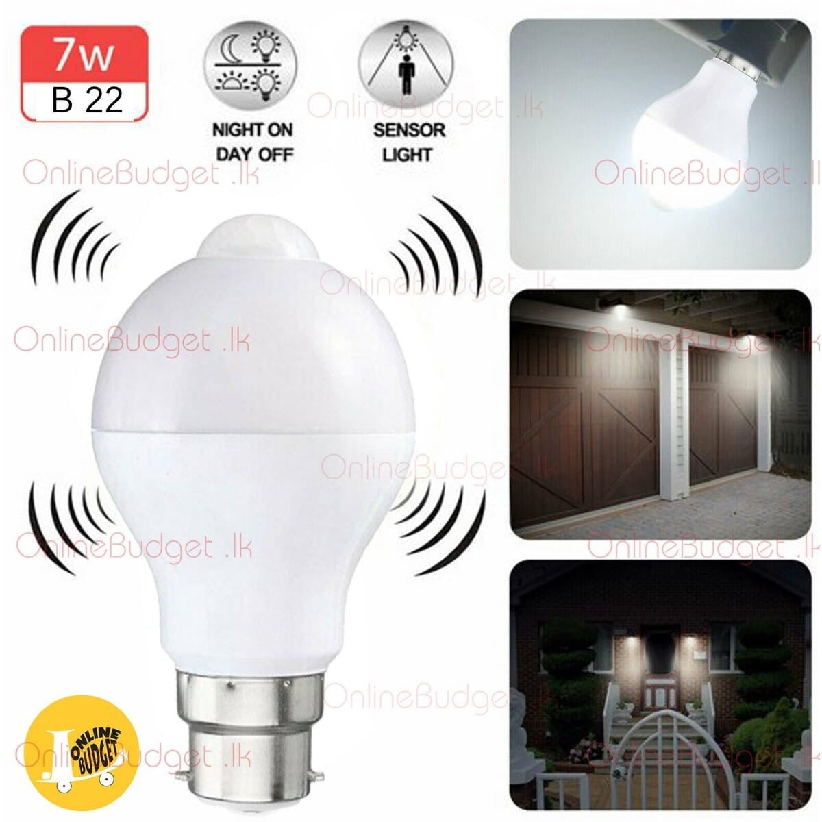FOCO CON SENSOR DE MOVIMIENTO AUTOMATICO PATIO BAÑO ENTRADA SALA JARDIN