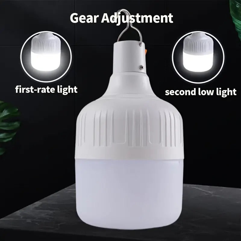 Foco recargable 50w de emergencia portátil para apagones cortes de energía luz oscuridad.