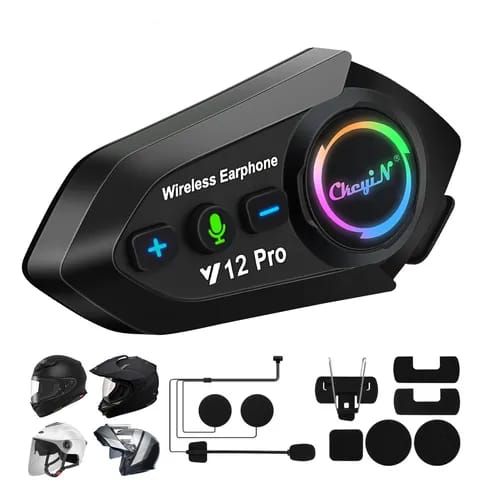 Intercomunicador para Motociclista Casco Audífonos Bluetooth Música Viajes Trabajo