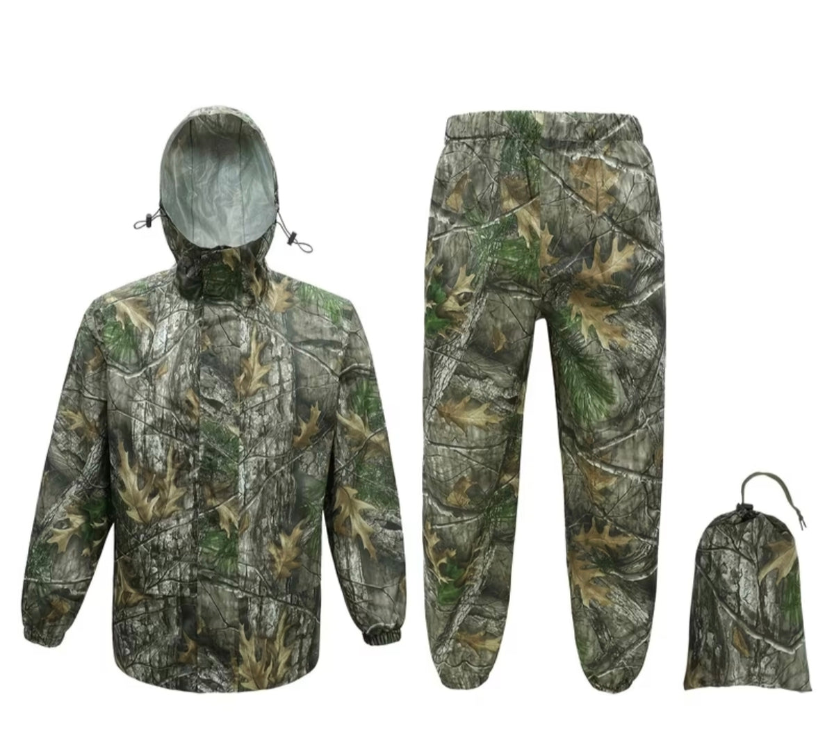 Conjunto Traje Impermeable Camuflaje Táctico Camping Caza Pesca Senderismo Lluvia Selva