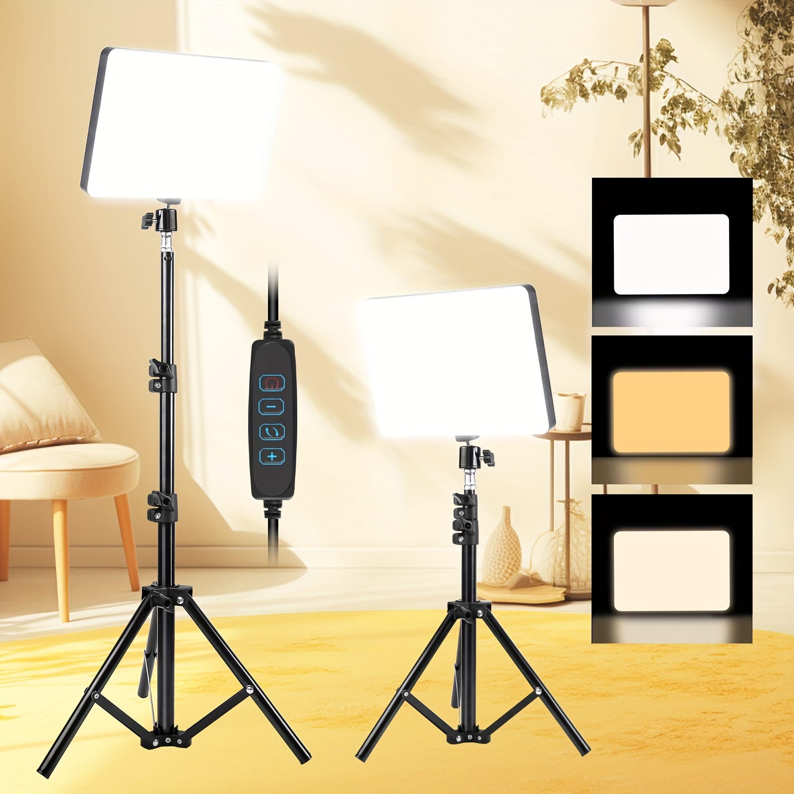Panel Aro de luz LED Fotografia Relleno con pedestal  celular TikTok videos fotos estudio grabación
