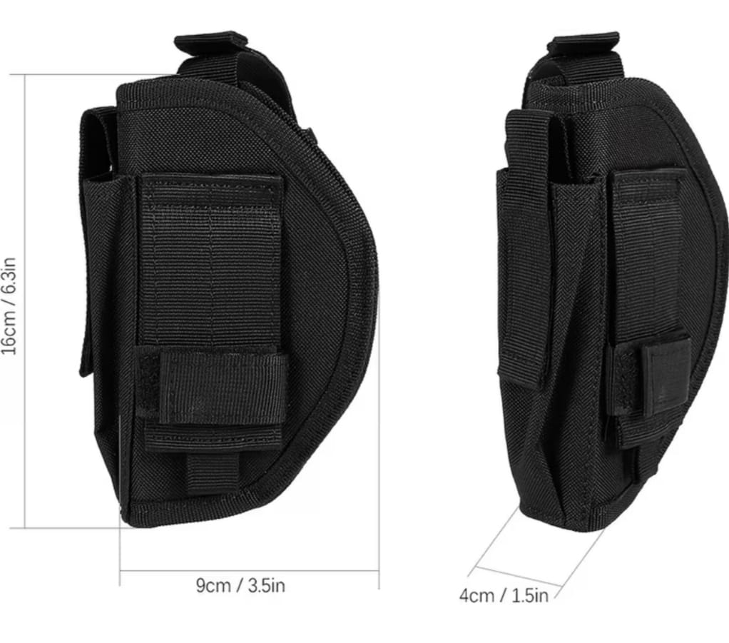 Funda IWB /OWB Táctica Universal Ambidiestro Zurdo Multifunción Porta Oculto Con Bolsa para Cargador