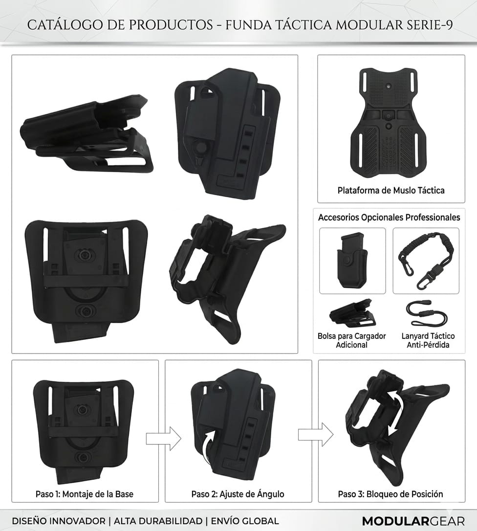 Funda Táctica de Polímero ABS Extracción Rápida G Series G17 Seguridad Guardia Policía