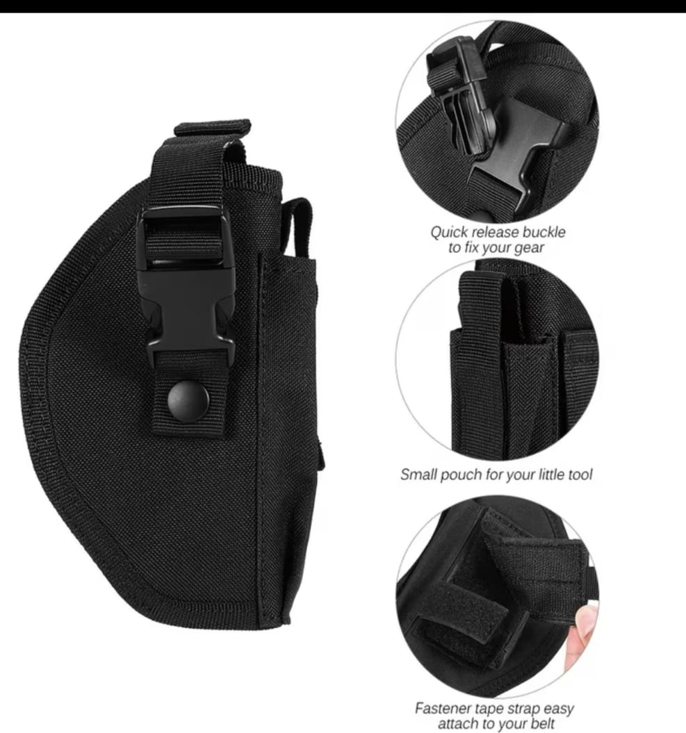 Funda IWB /OWB Táctica Universal Ambidiestro Zurdo Multifunción Porta Oculto Con Bolsa para Cargador