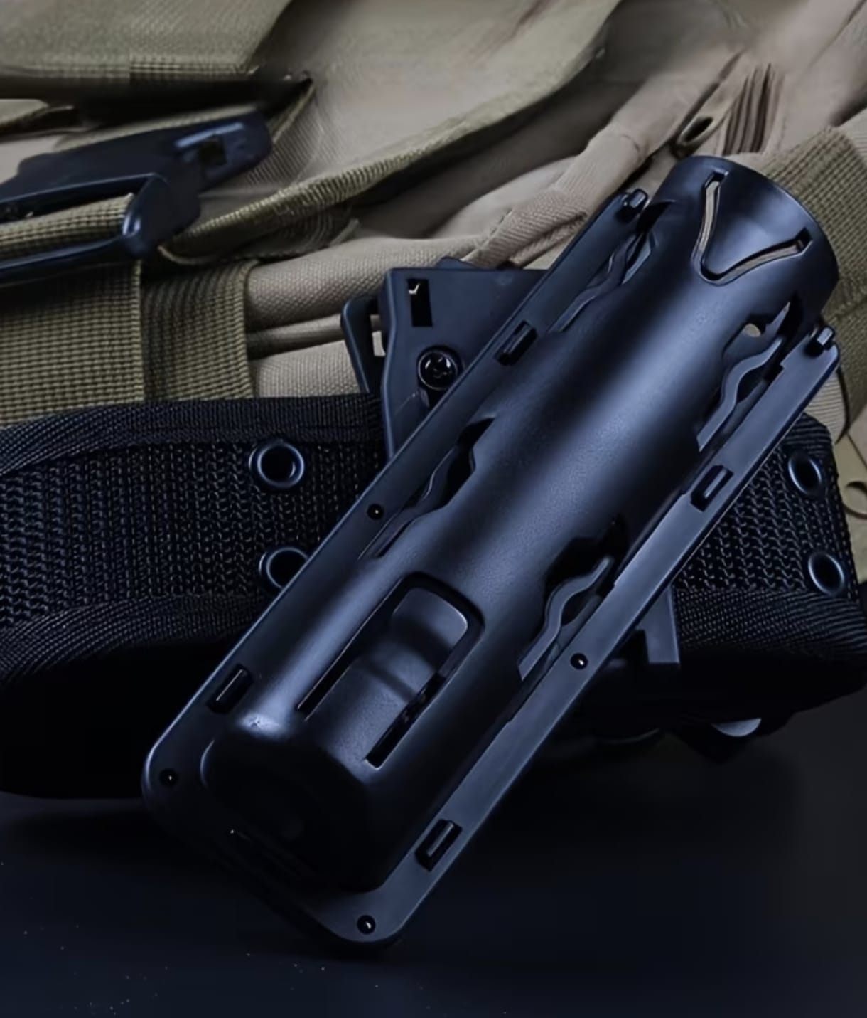 Estuche Funda Táctica Multifunción de Polimero Ajustable con Bloqueo de Seguridad Liberación Rápida