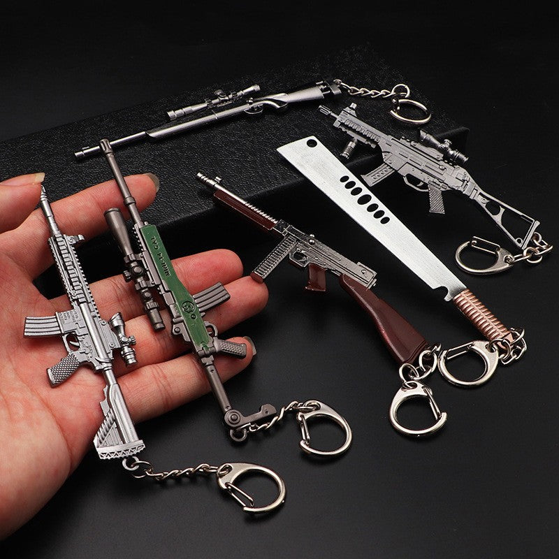 Llaveros Tácticos Samurai Militar Figuras Metálicas de Colección Adornos Ninja
