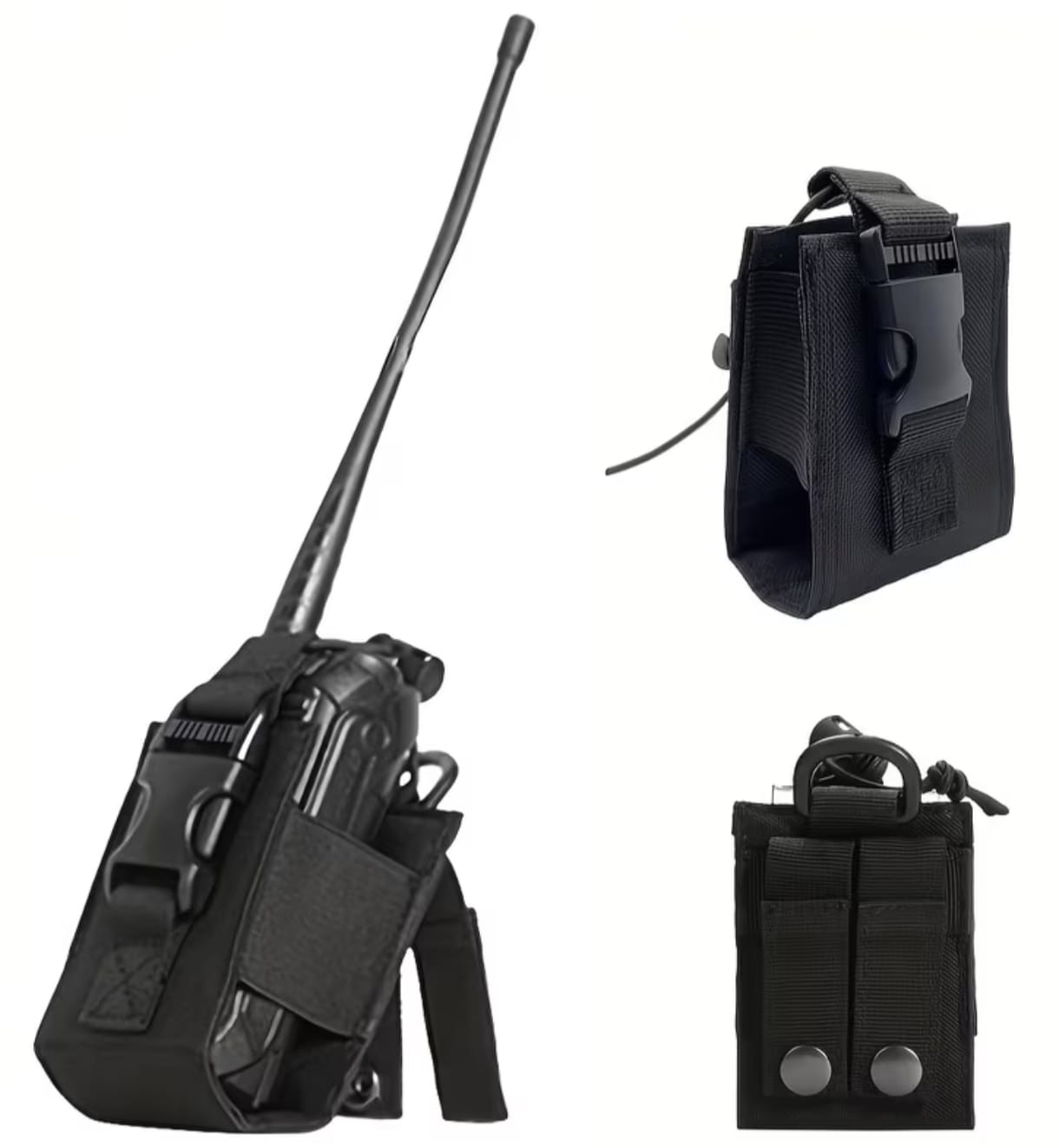 Escuché Portador de Radio Táctico Ajustable Funda Protectora Portátil Walkie Talkie Riñonera