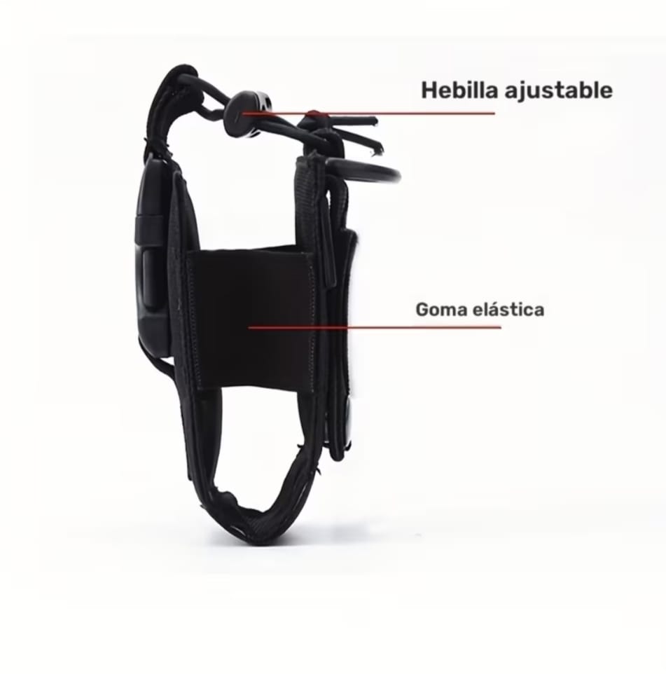 Escuché Portador de Radio Táctico Ajustable Funda Protectora Portátil Walkie Talkie Riñonera
