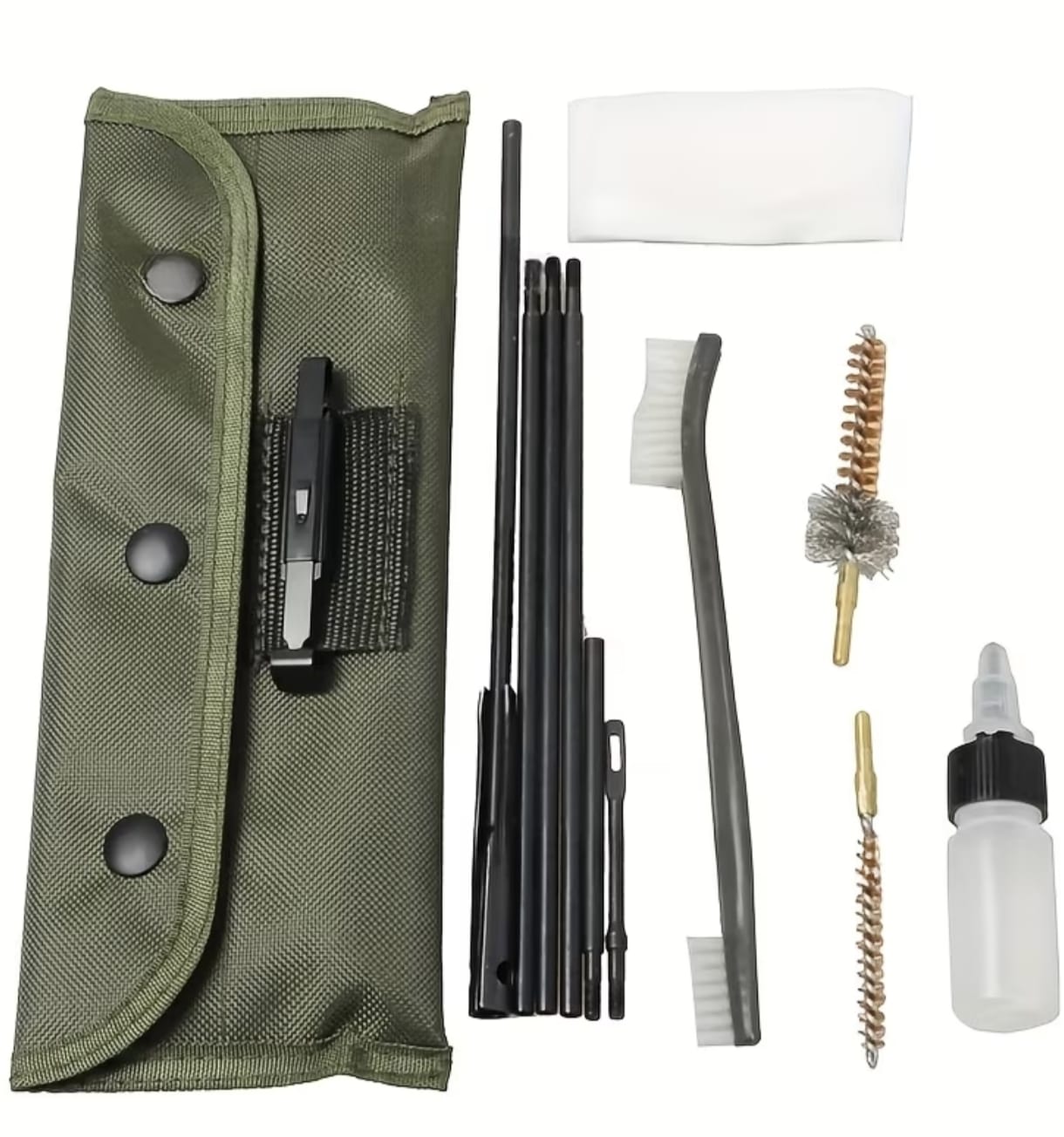 Kit Táctico de Limpieza y Mantenimiento con Estuche Incluye Cepillo de metal Guardia Poli Militar
