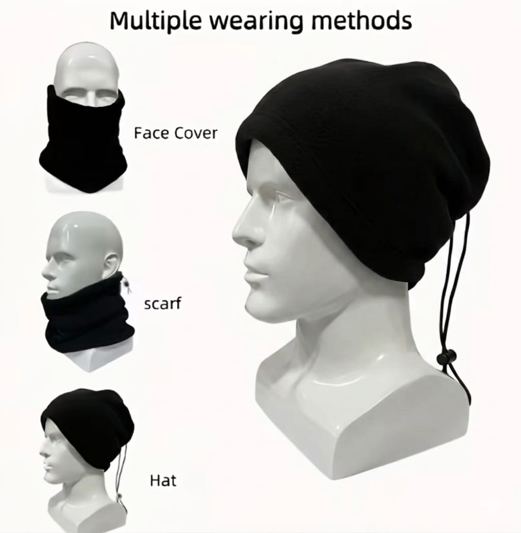Buf Bufanda Gorra Térmica para Invierno Frío Montaña Senderismo Multiuso Ajustable Seguridad Moto