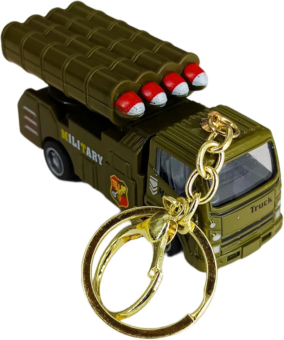 Llavero en Forma de Camión Militar Colección  Juguete Regalo