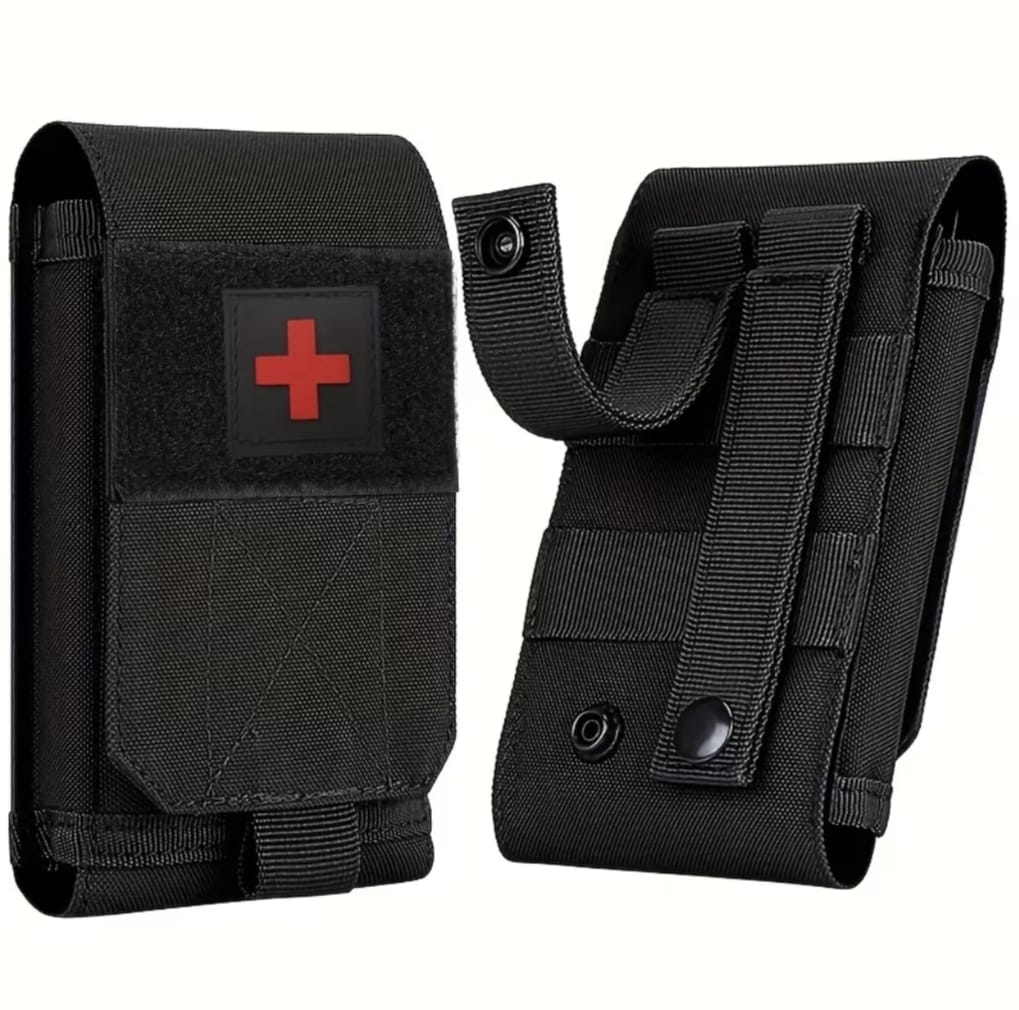 Estuche Táctica para Celular Tipo Molle Impermeable con Velcro iPhone Samsung Xiaomi