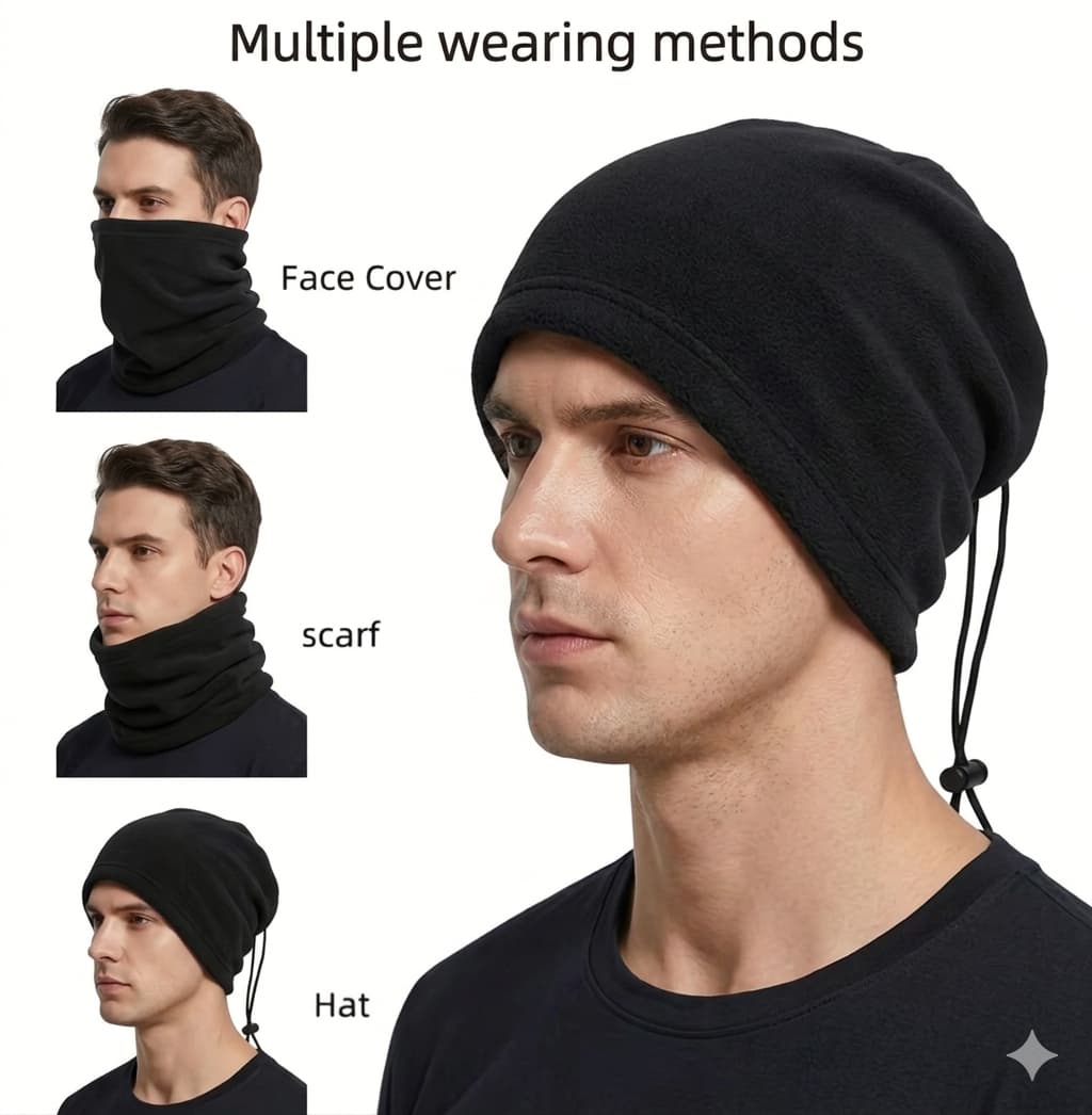Buf Bufanda Gorra Térmica para Invierno Frío Montaña Senderismo Multiuso Ajustable Seguridad Moto