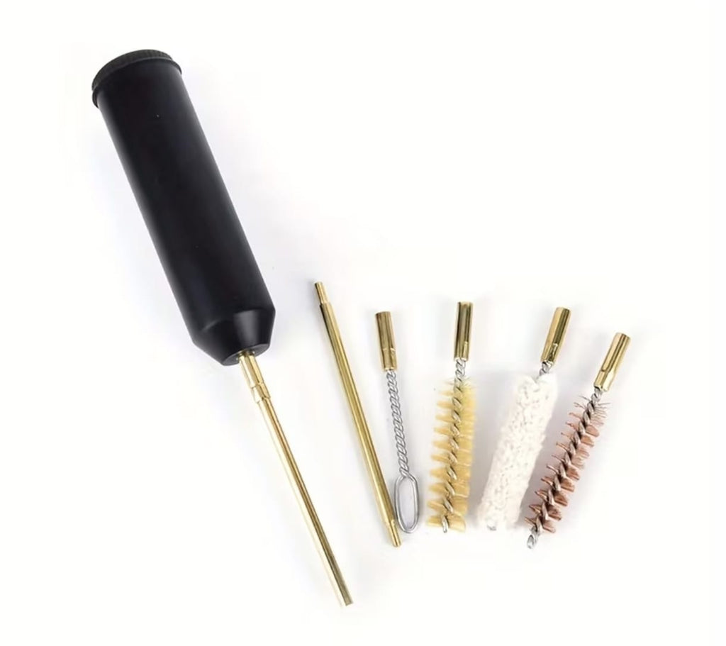Kit de Limpieza Táctica Portatil de 7 Piezas con Cepillo de Latón, Mopa con Ranura, Varilla, Bucle.