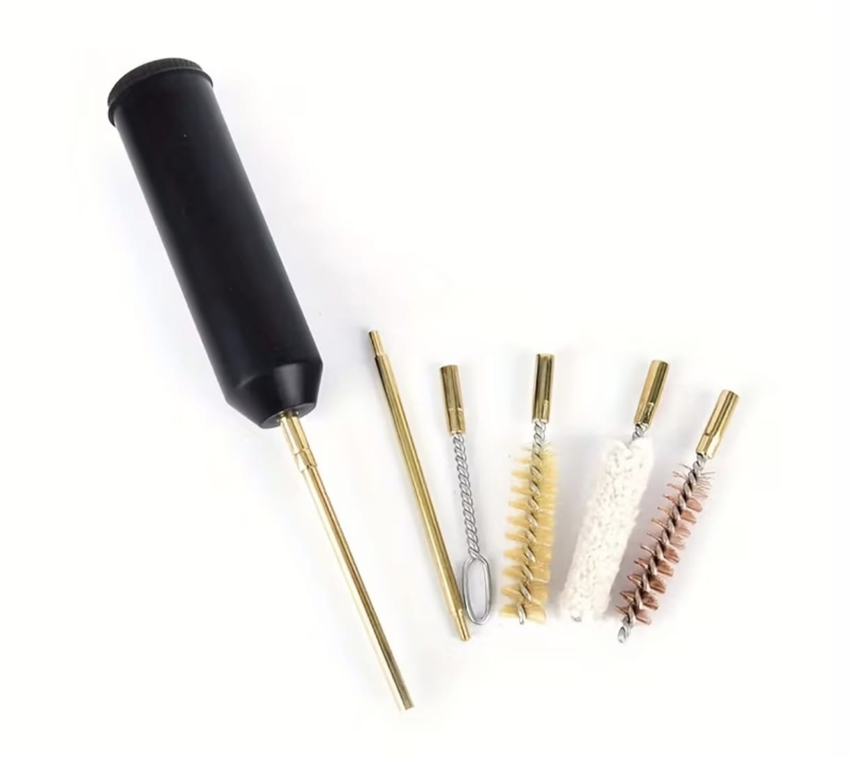 Kit de Limpieza Táctica Portatil de 7 Piezas con Cepillo de Latón, Mopa con Ranura, Varilla, Bucle.