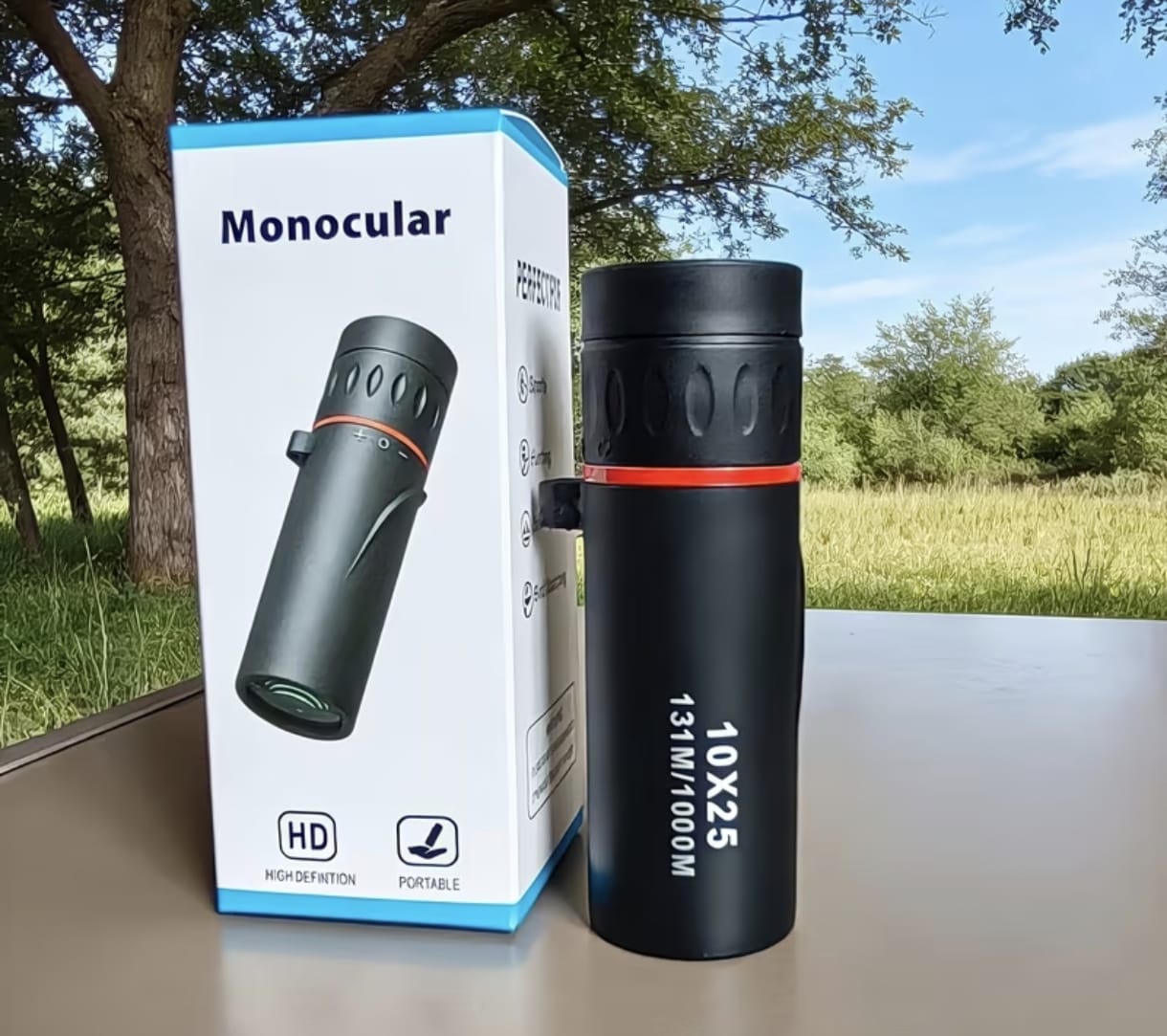 Monocular Mini Tescopio 10x25  Multiuso Viajes Camping Senderismo Caza Pesca Vigilancia Unicular