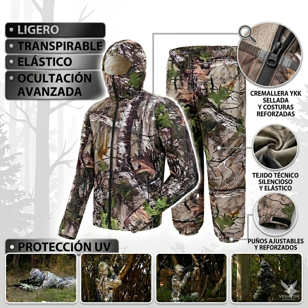 Conjunto Traje Camuflaje Ligero Aire Libre Fotografía Caza Camping Pesca Senderismo Militar Táctico