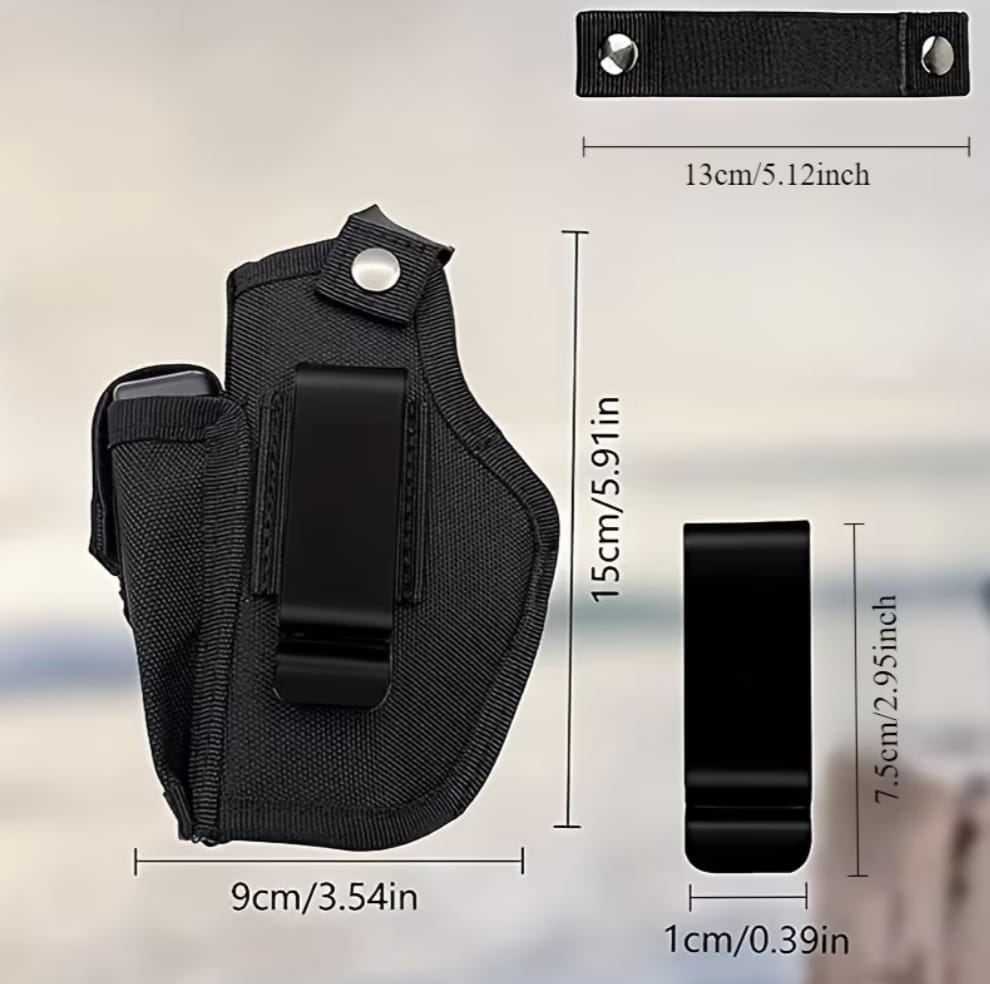 Funda IWB /OWB Táctica Universal Ambidiestro Zurdo Multifunción Porta Oculto Con Bolsa para Cargador