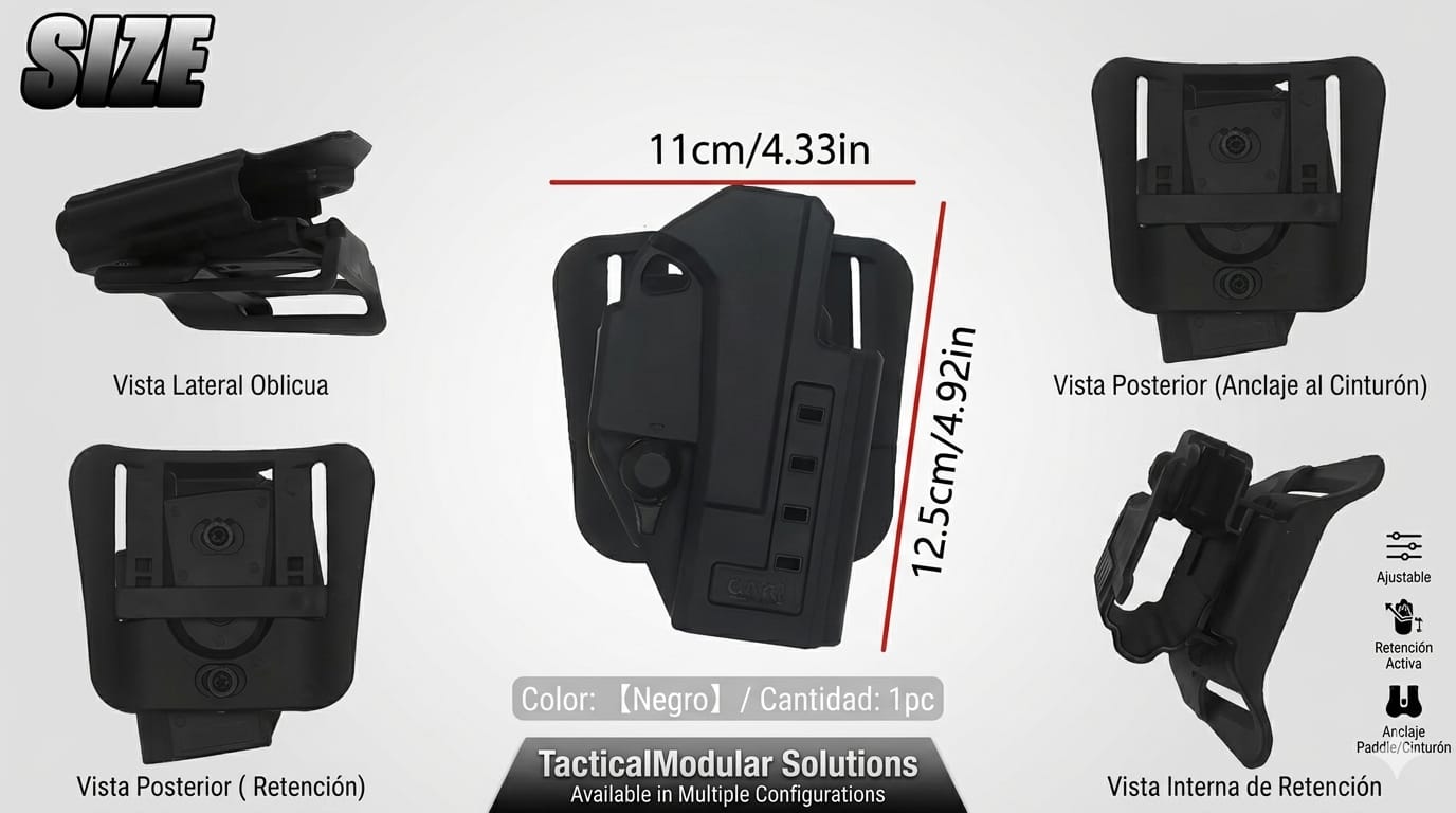 Funda Táctica de Polímero ABS Extracción Rápida G Series G17 Seguridad Guardia Policía