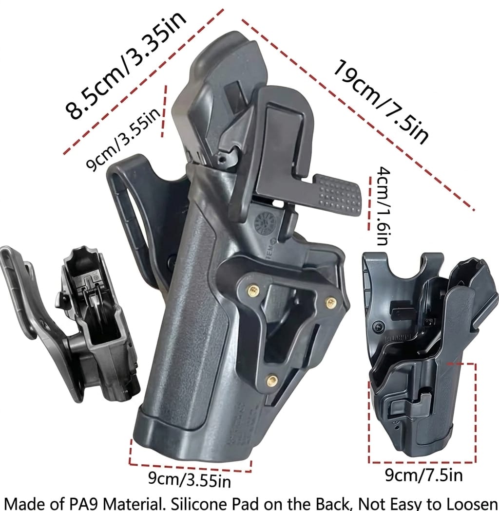 Funda Táctica Ajustable de Polímero con Doble Cierre USP de Extracción Rápida CQC Protección H&K CS