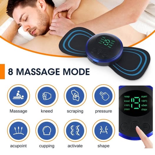 Masajeador multifuncional antiestrés 19 niveles recargable relajacion muscular salud deporte gym