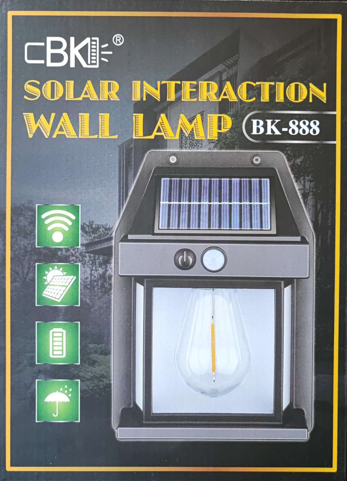Lámpara solar recargable con sensor automático 18w exteriorimpermeable noche apagones luz emergencia