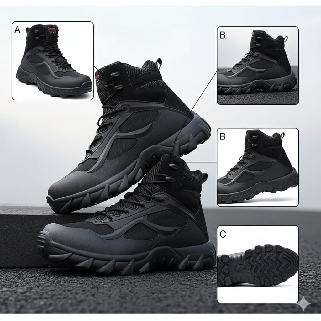 Botas Tácticas Multiuso Antideslizante 4 Estaciones Trabajo Seguridad Camping  Treking Senderismo