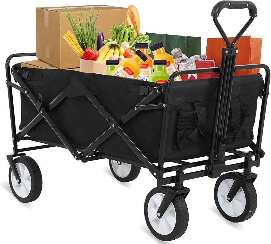 Carrito Carretilla Plegable Portátil Multifuncional 80kg Transporte Compras Trabajo Deporte Jardín