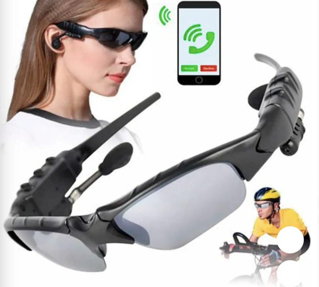 Gafas Lentes de Sol con Bluetooth y Audifonos Incorporados Protección UV Viendo Deportes