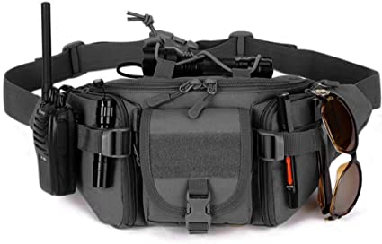 Cangurera/Riñonera táctica impermeable seguridad trabajo guardia portarma policia multifuncion cint