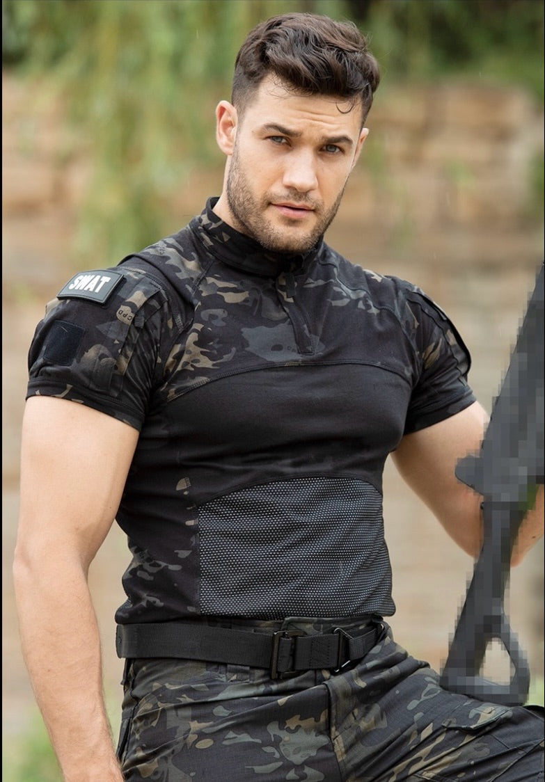 Camiseta táctica  militar policía seguridad stretch m-xxl