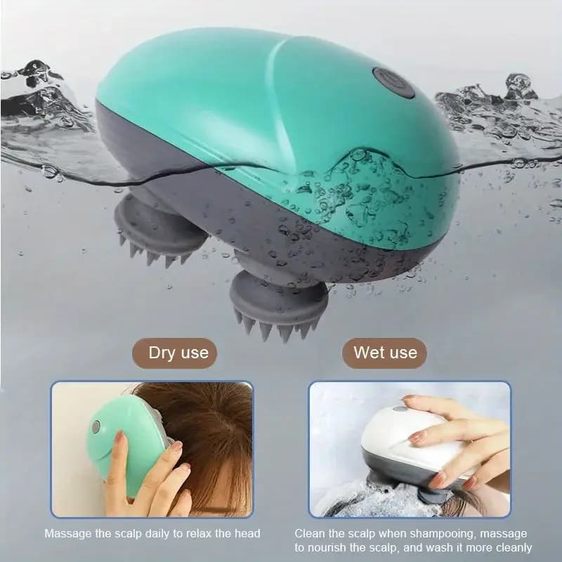 Masajeador 3D Multifuncional Capilar Portátil Impermeable Cuello Cabeza Mascotas Nuevo Modelo