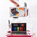 Set de pinturas completo 180 piezas con caja de madera arte dibujo escuela clases