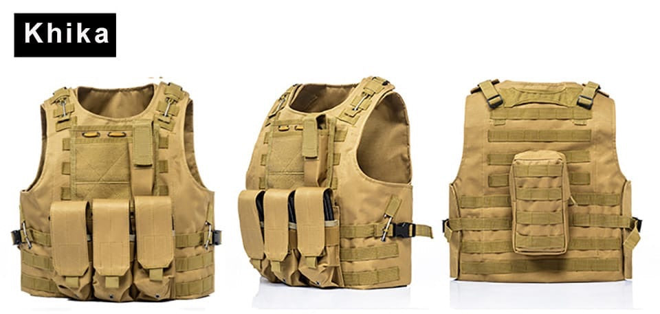 Chaleco táctico de seguridad con accesorios ajustable