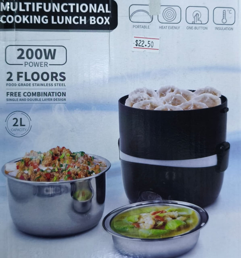 Lonchera Multifuncional Electrica de acero inoxidable 200w Portátil 2L