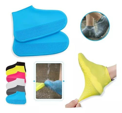 Protector De Zapatos De Silicona, Antifluido, Impermeables, Lluvia, Invierno, Moto, Agua