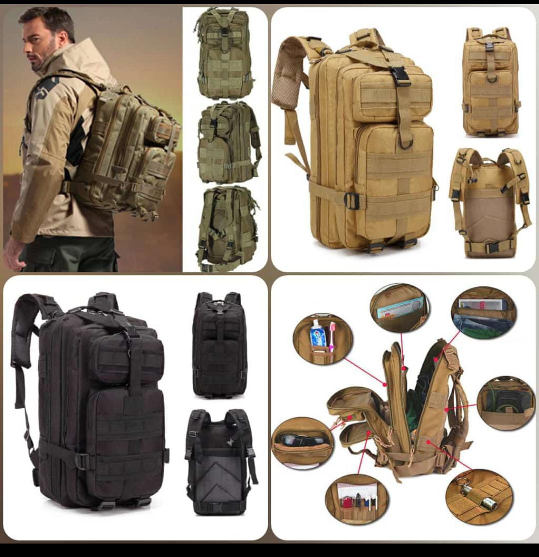 Mochila Táctica Impermeable 35 litros camping senderismo Policia Militar Moto Viaje Transporte