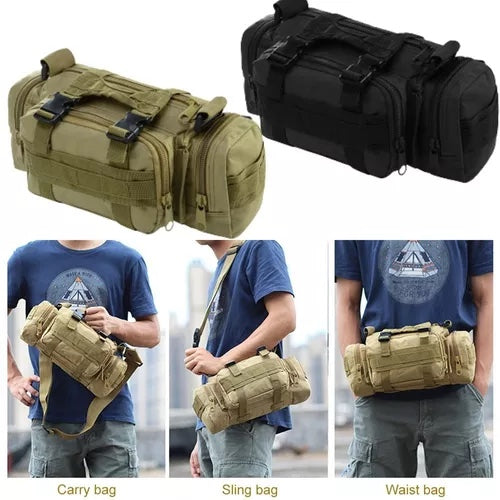 Cangurera/Riñonera táctica impermeable seguridad trabajo guardia portarma policia multifuncion cint