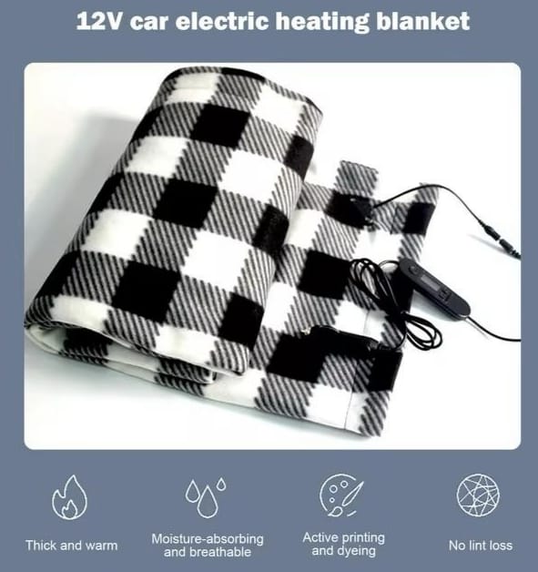Cobija manta térmica eléctrica dormitorio sala sofá auto viaje sueño frío noche trabajo