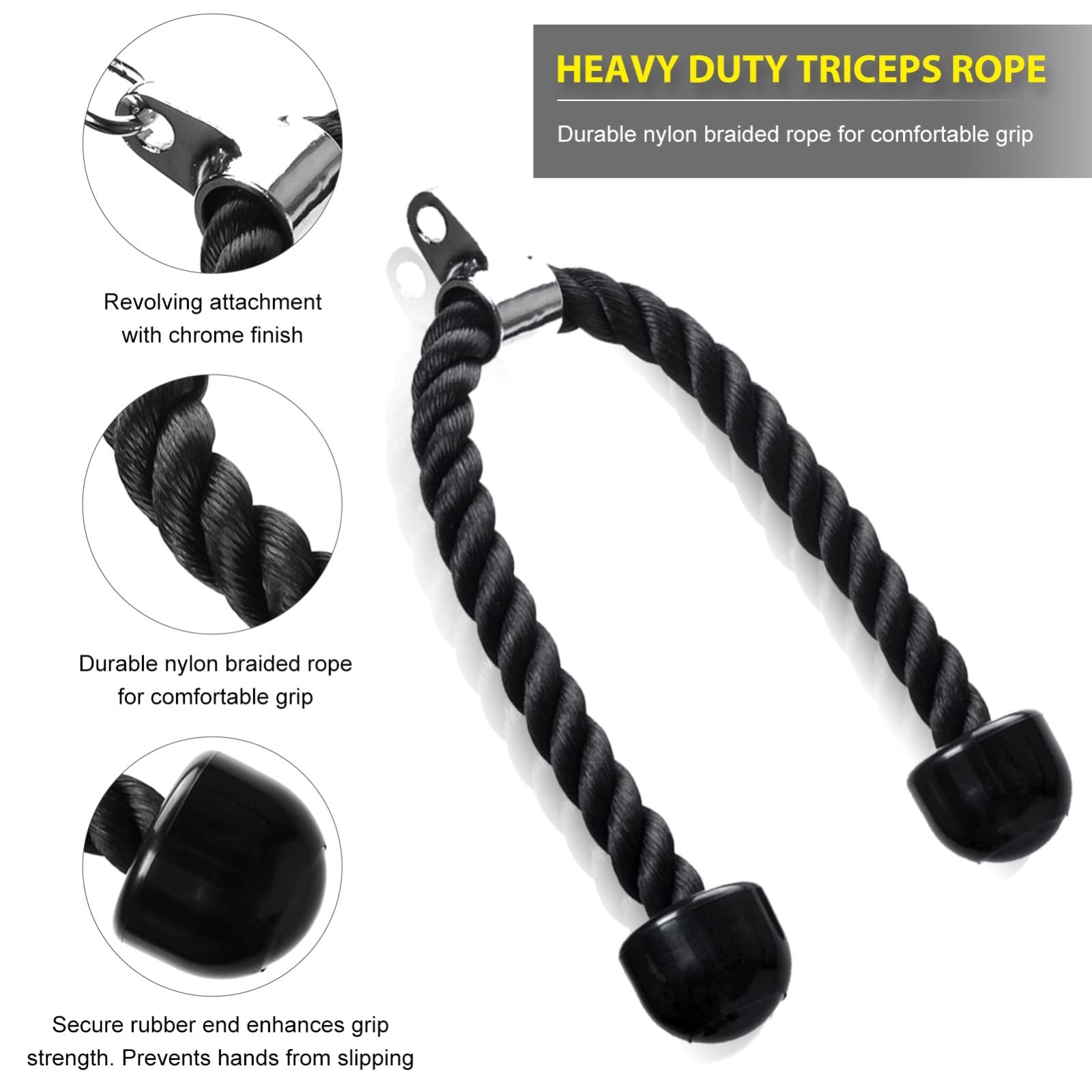 CABO/CUERDA PARA POLEA GYM GIMNASIO FITNESS EJERCICIO BICEPS ENTRENAMIENTO