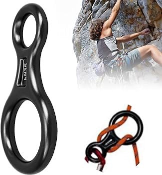 Descensor tipo 8 35KN rescate escalada cuerda 🧗‍♀️ aluminio forjado aventura