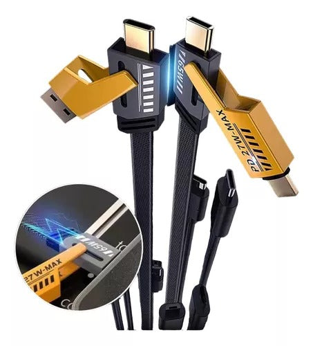 CABLE CARGA RAPIDA 65W 3.0 4 EN 1 TIPO C USB IPHONE