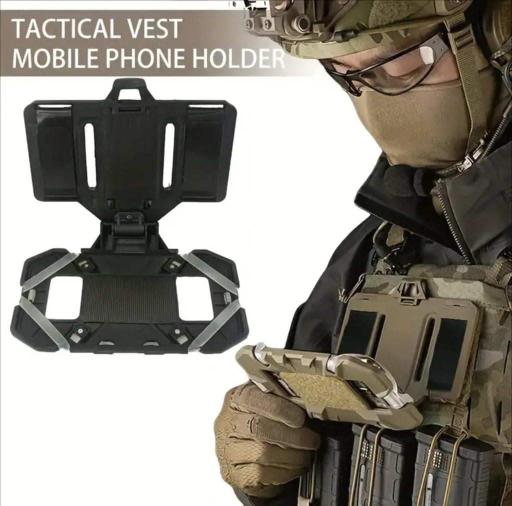 Soporte Porta Celular Teléfono Táctico para Chaleco Sistema Molle Navegación Trabajo Policía Militar