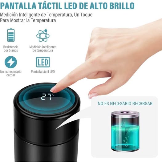 Tomatodo térmico digital táctil Led acero inoxidable filtro de te deportes/gimnasio