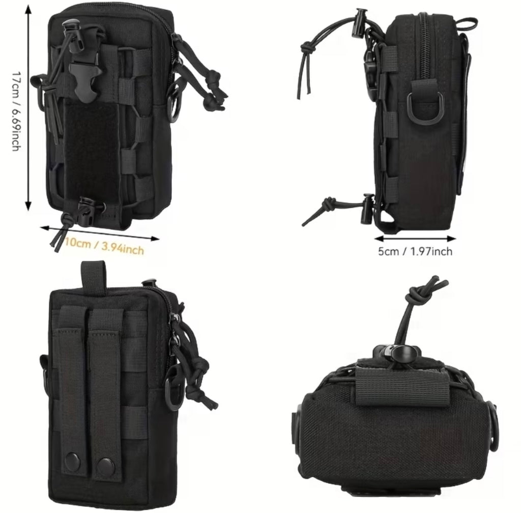 Porta Celular Estuchera Táctica Impermeable Multifuncional Seguridad Trabajo Guardia Policia Motoriz